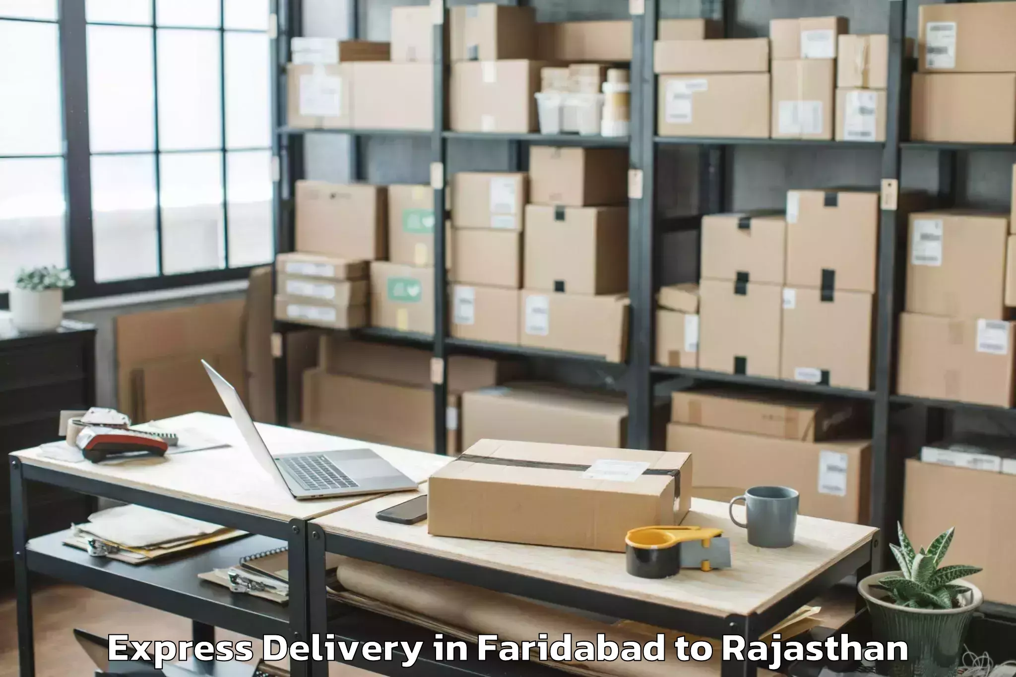 Reliable Faridabad to Jobner Express Delivery